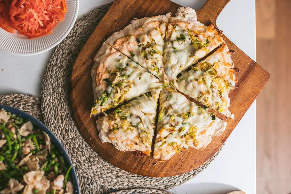Hot Honey Brussel Sprout Pizza