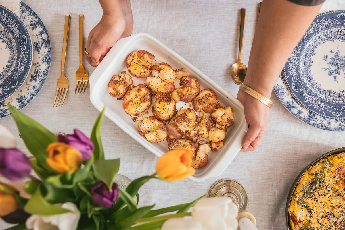 Garden Citrus Smashed Potatoes