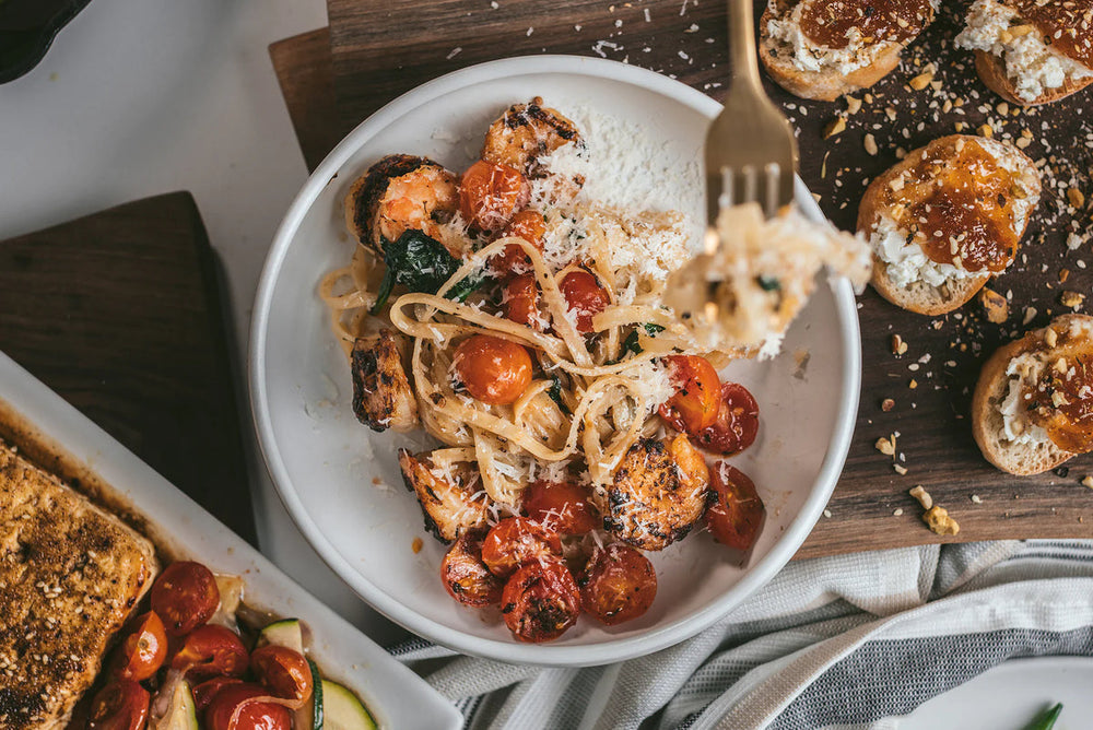 Mediterranean Pasta With Shrimp