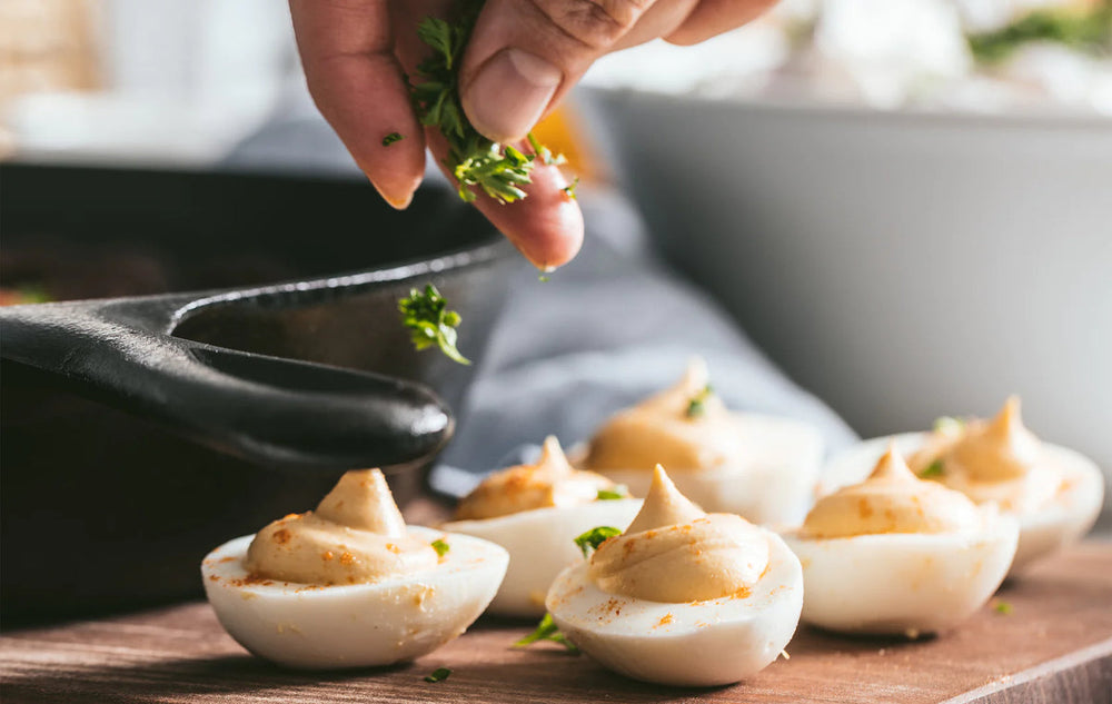 Thai Si Racha Deviled Eggs